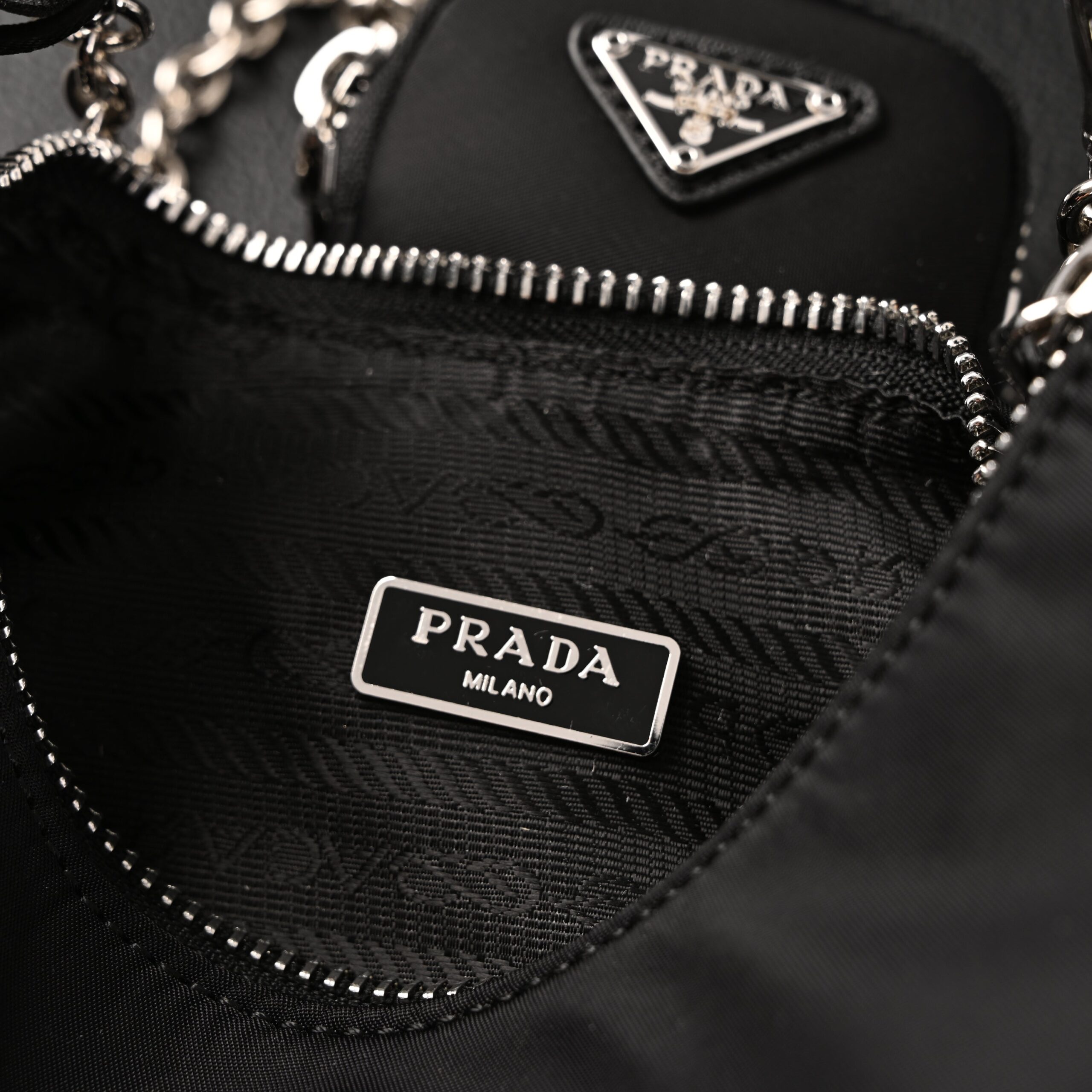 Prada Re-Edition 2005 Re-Nylon Shoulder Bag – Black - Image 20