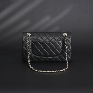 Chanel Classic Flap Bag – Black Quilted Caviar Leather with Gold-Tone Hardware - Image 4