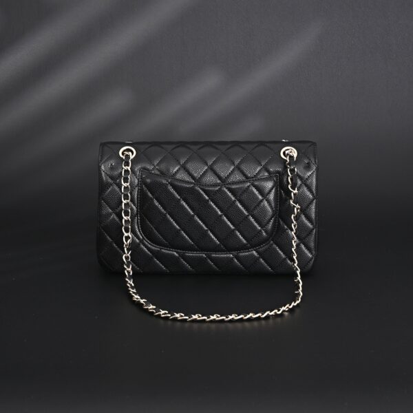 Chanel Classic Flap Bag – Black Quilted Caviar Leather with Gold-Tone Hardware