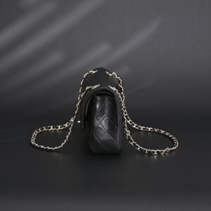 Chanel Classic Flap Bag – Black Quilted Caviar Leather with Gold-Tone Hardware - Image 5