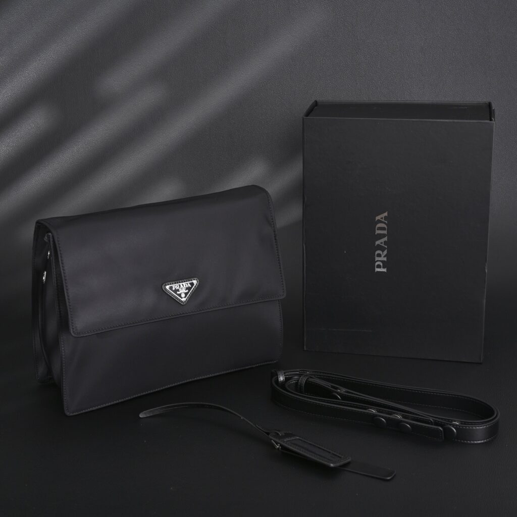 Prada Nylon Black Messenger Bag