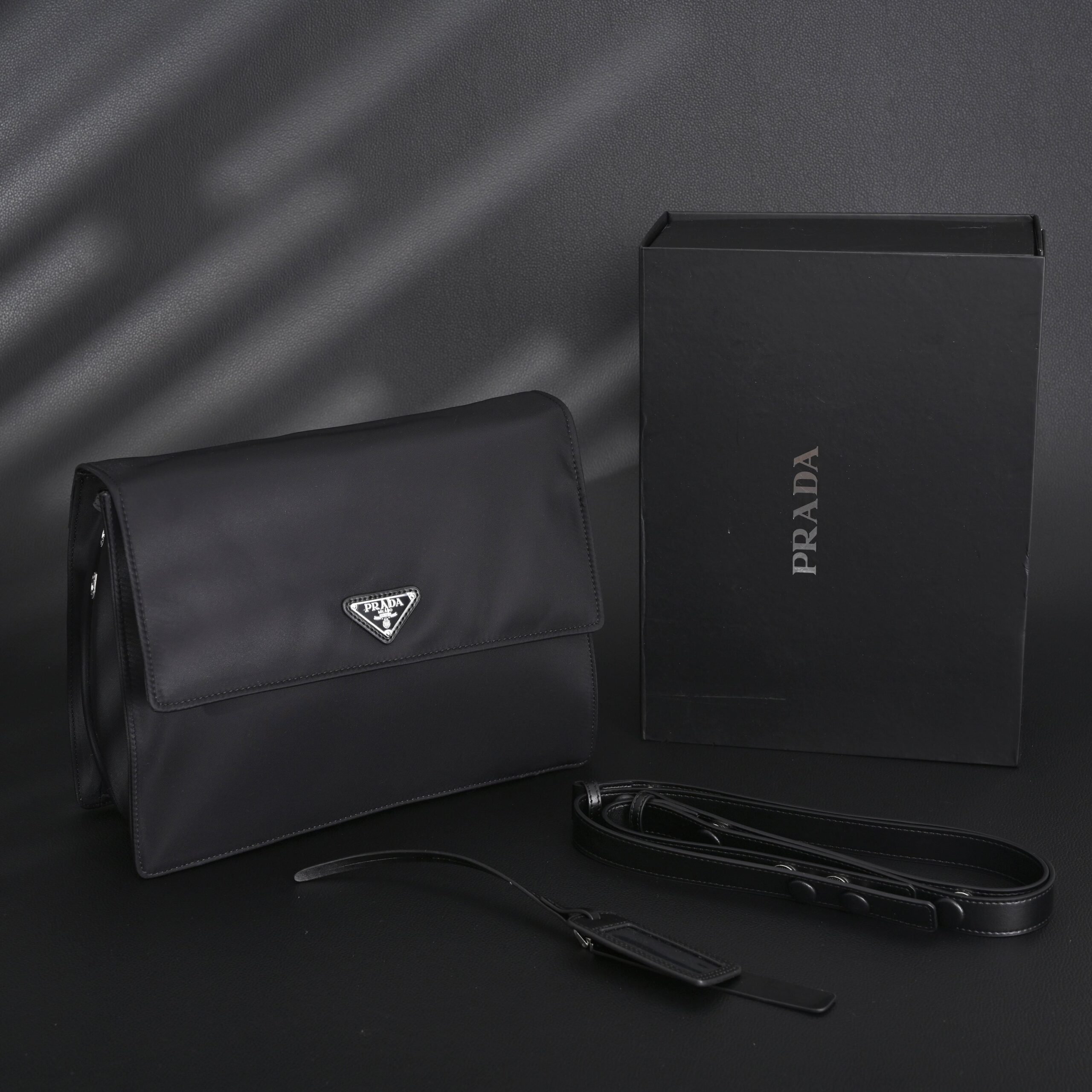 Prada Nylon Black Messenger Bag - Image 1