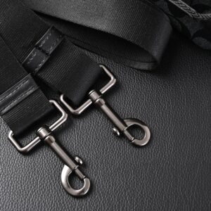 Coach Signature Duffel Bag – Black Monogram Canvas with Leather Trim - Image 16