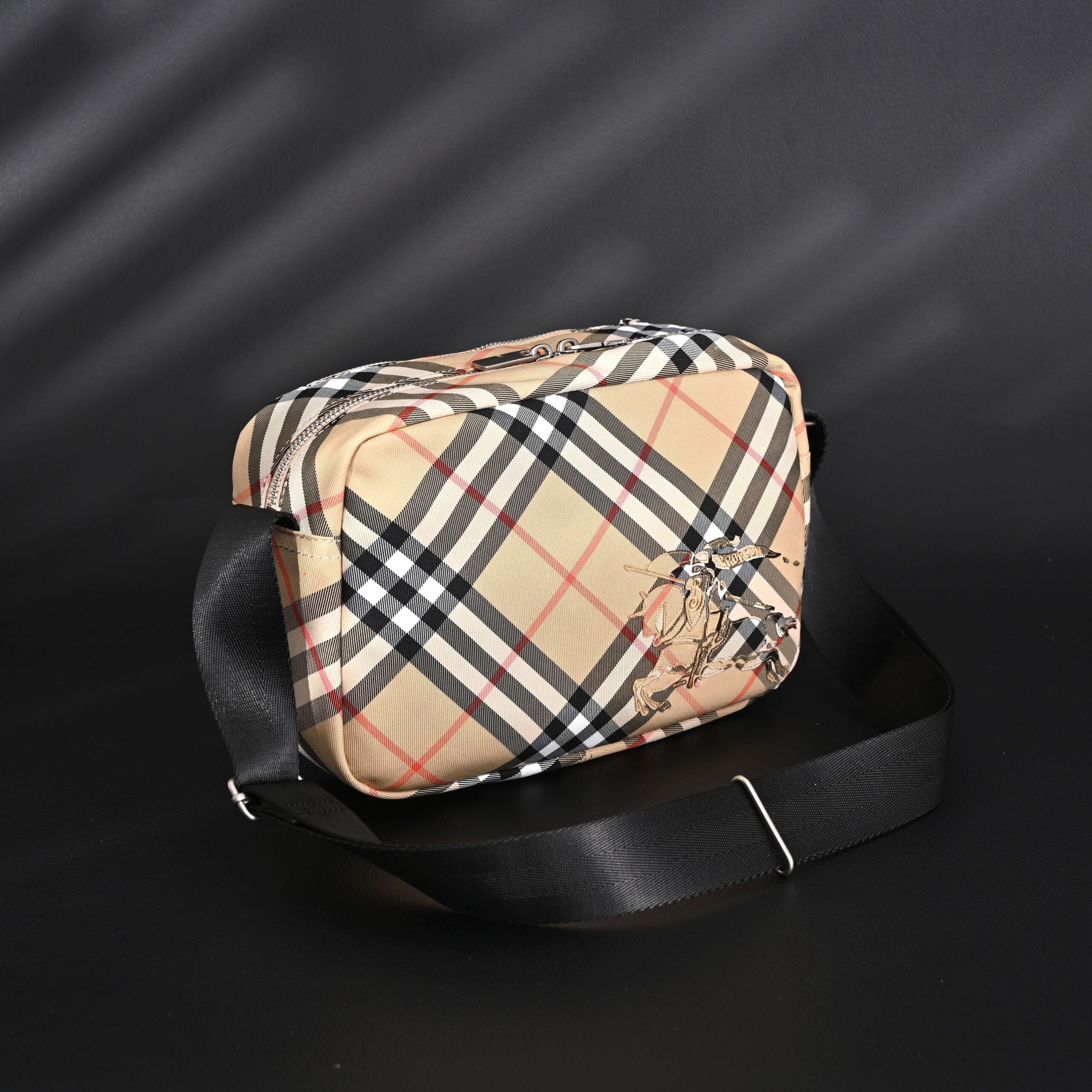 Burberry Vintage Check Canvas Crossbody Messenger Bag - Image 2