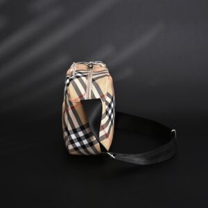 Burberry Vintage Check Canvas Crossbody Messenger Bag - Image 4