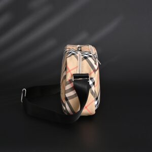 Burberry Vintage Check Canvas Crossbody Messenger Bag - Image 6