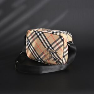 Burberry Vintage Check Canvas Crossbody Messenger Bag - Image 7