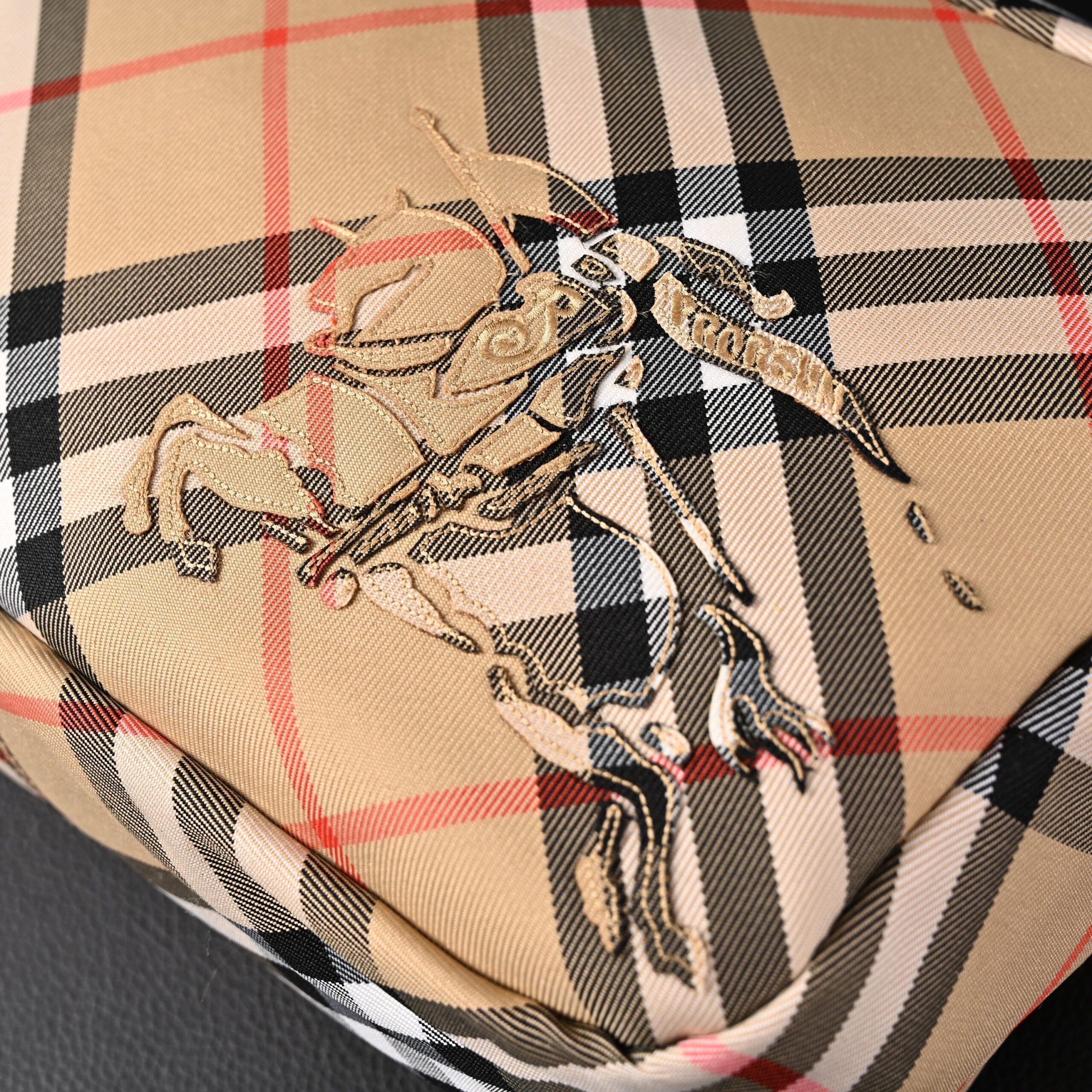 Burberry Vintage Check Canvas Crossbody Messenger Bag - Image 9