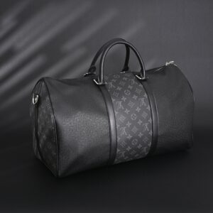 Louis Vuitton Keepall Bandoulière 50 – Monogram Eclipse Canvas Travel Bag - Image 3