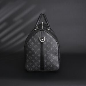 Louis Vuitton Keepall Bandoulière 50 – Monogram Eclipse Canvas Travel Bag - Image 5