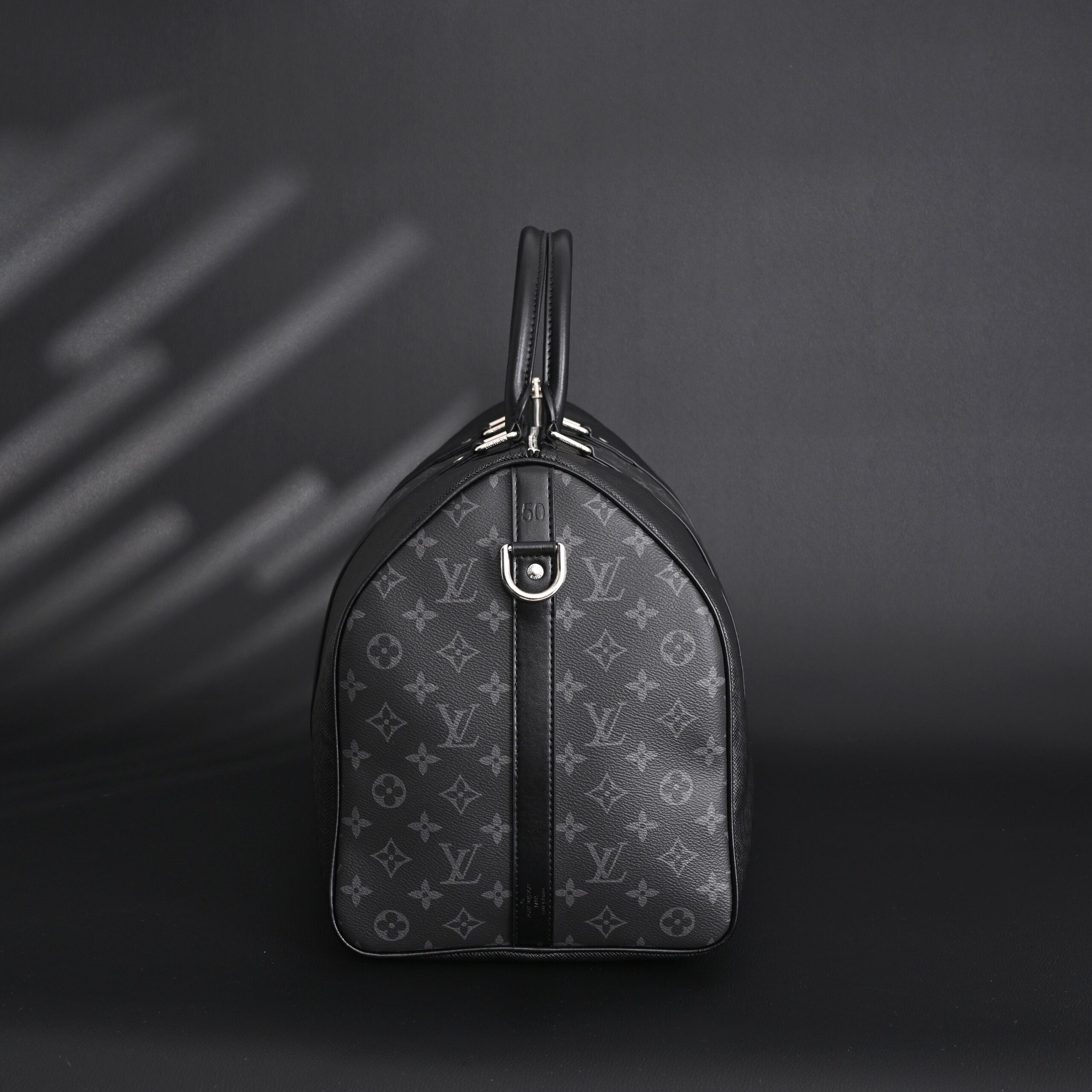 Louis Vuitton Keepall Bandoulière 50 – Monogram Eclipse Canvas Travel Bag - Image 7