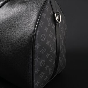 Louis Vuitton Keepall Bandoulière 50 – Monogram Eclipse Canvas Travel Bag - Image 9