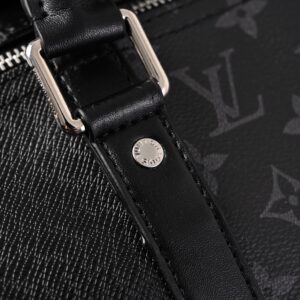 Louis Vuitton Keepall Bandoulière 50 – Monogram Eclipse Canvas Travel Bag - Image 11