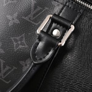 Louis Vuitton Keepall Bandoulière 50 – Monogram Eclipse Canvas Travel Bag - Image 13