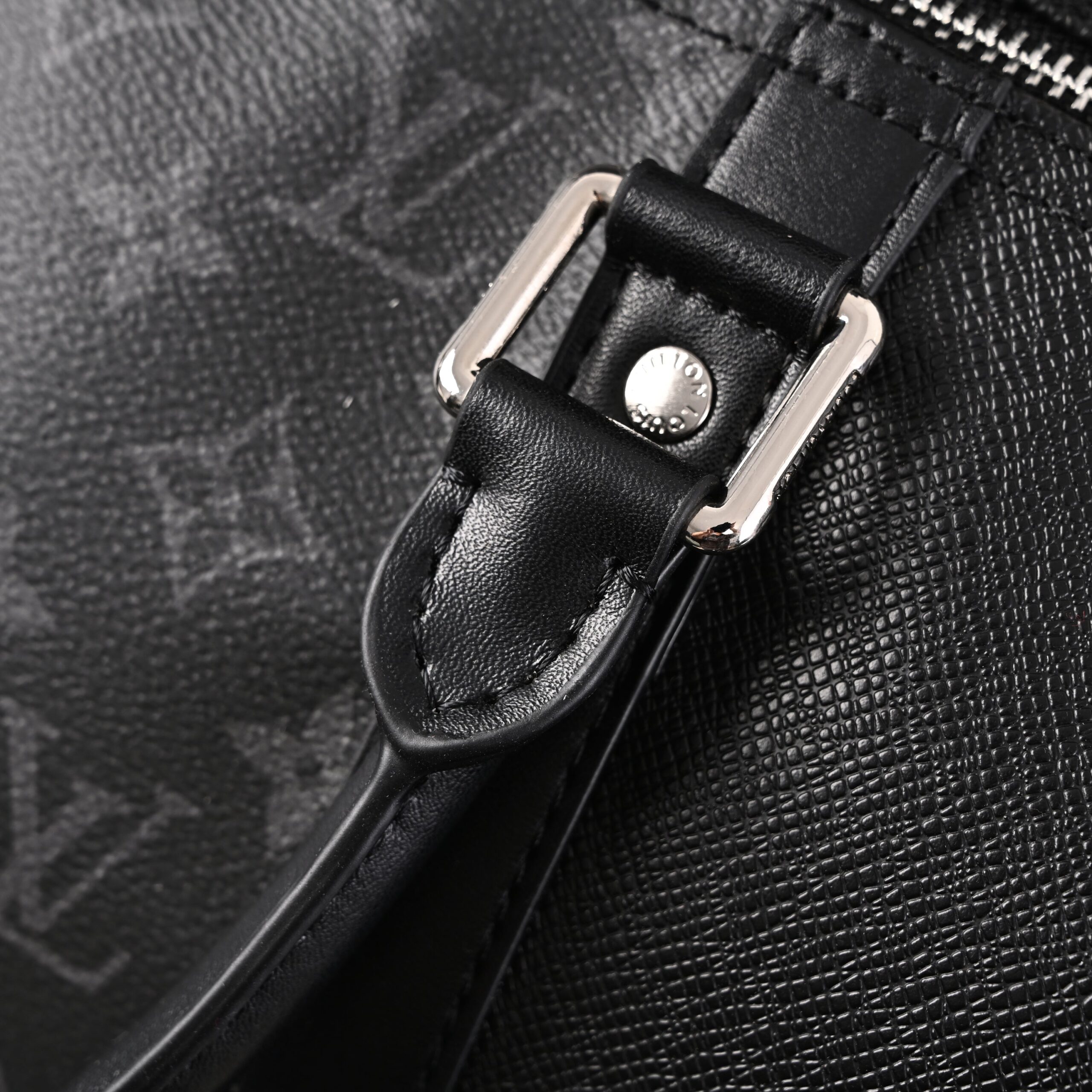 Louis Vuitton Keepall Bandoulière 50 – Monogram Eclipse Canvas Travel Bag - Image 13