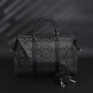 Coach Metropolitan Duffel Bag in Signature Black Canvas