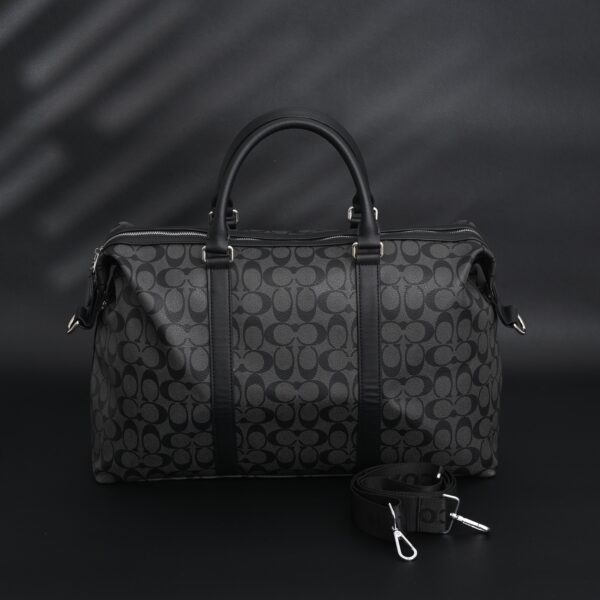 Coach Metropolitan Duffel Bag in Signature Black Canvas