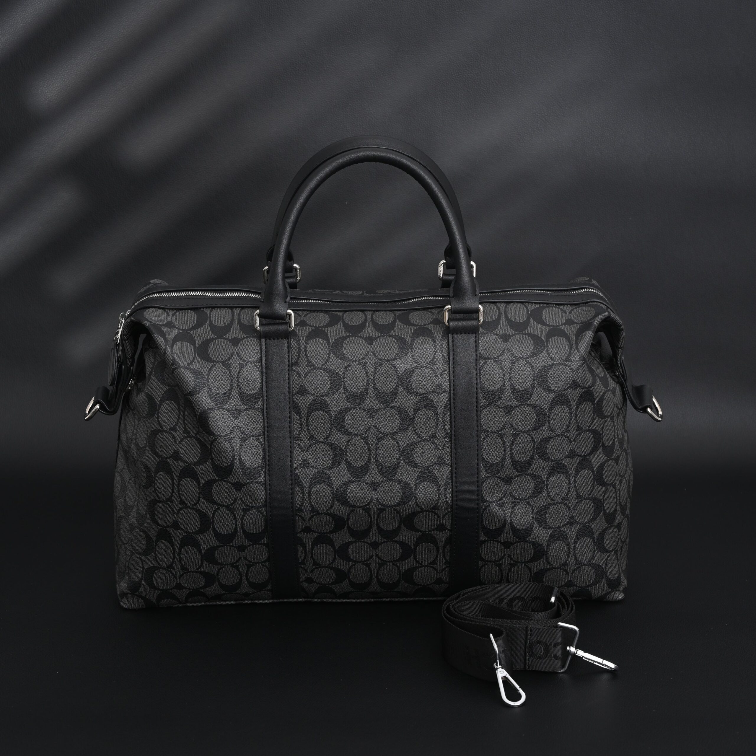 Coach Metropolitan Duffel Bag in Signature Black Canvas - Image 1
