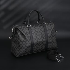 Coach Metropolitan Duffel Bag in Signature Black Canvas - Image 2