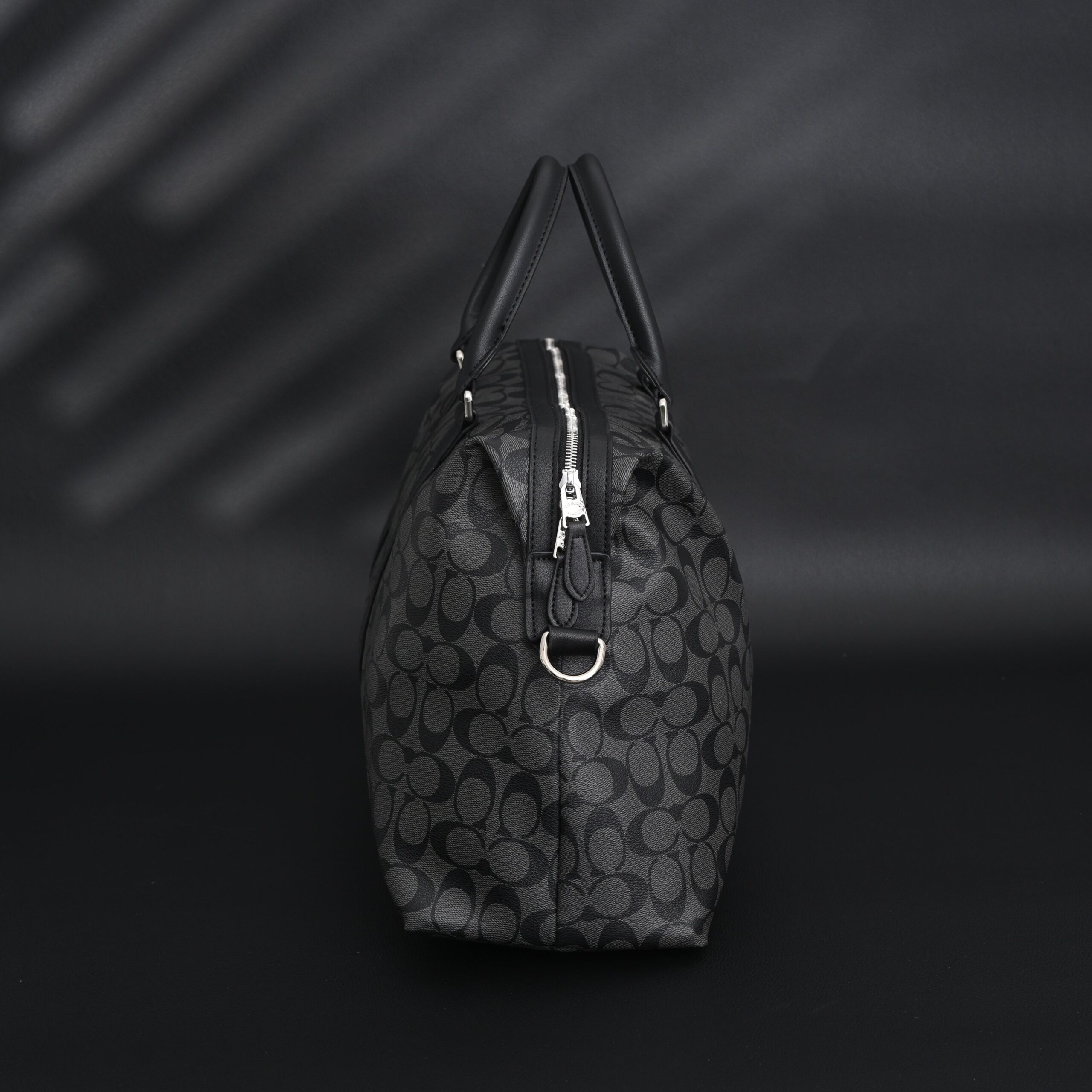 Coach Metropolitan Duffel Bag in Signature Black Canvas - Image 3
