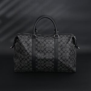 Coach Metropolitan Duffel Bag in Signature Black Canvas - Image 5