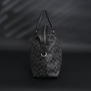 Coach Metropolitan Duffel Bag in Signature Black Canvas - Image 6