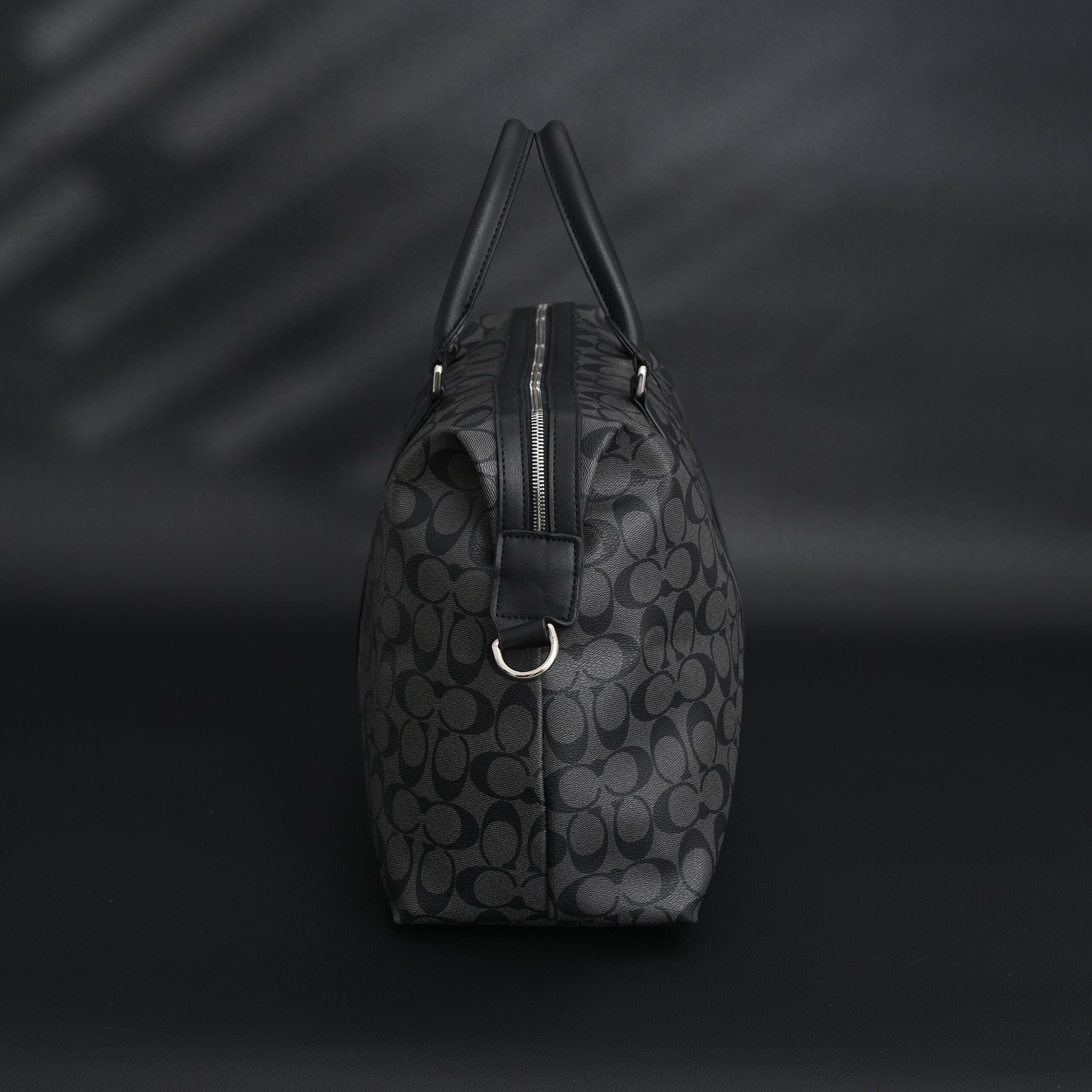 Coach Metropolitan Duffel Bag in Signature Black Canvas - Image 6