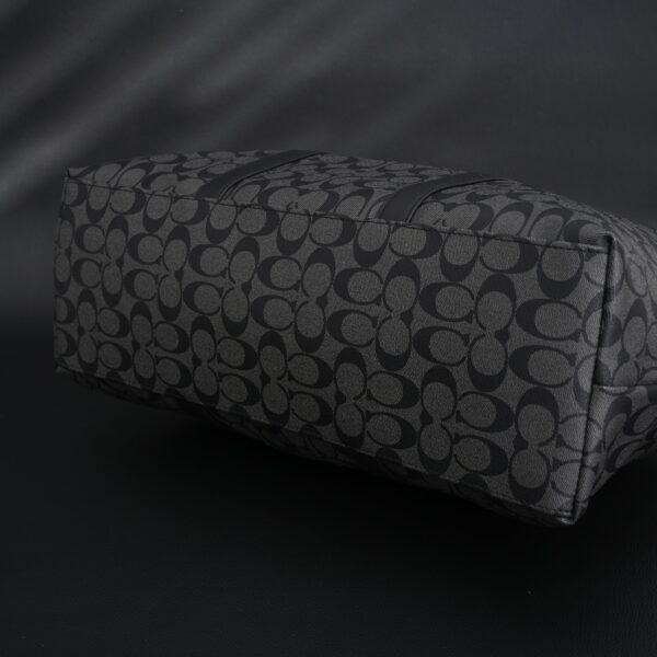 Coach Metropolitan Duffel Bag in Signature Black Canvas