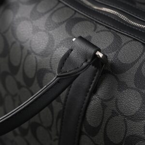 Coach Metropolitan Duffel Bag in Signature Black Canvas - Image 9