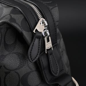Coach Metropolitan Duffel Bag in Signature Black Canvas - Image 10