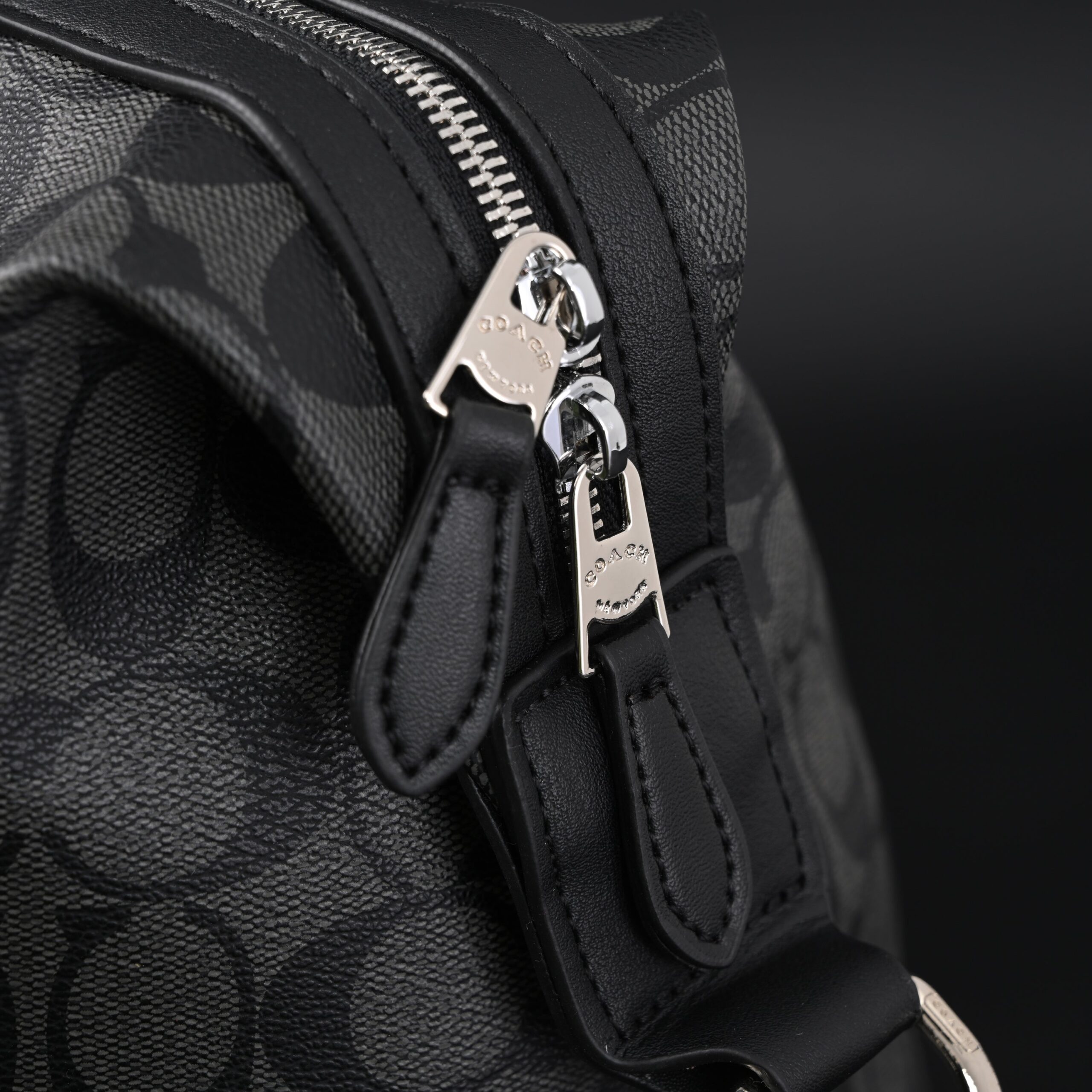 Coach Metropolitan Duffel Bag in Signature Black Canvas - Image 10