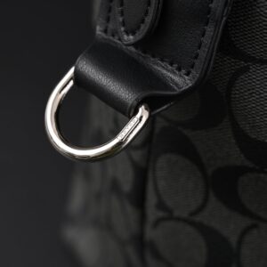 Coach Metropolitan Duffel Bag in Signature Black Canvas - Image 11