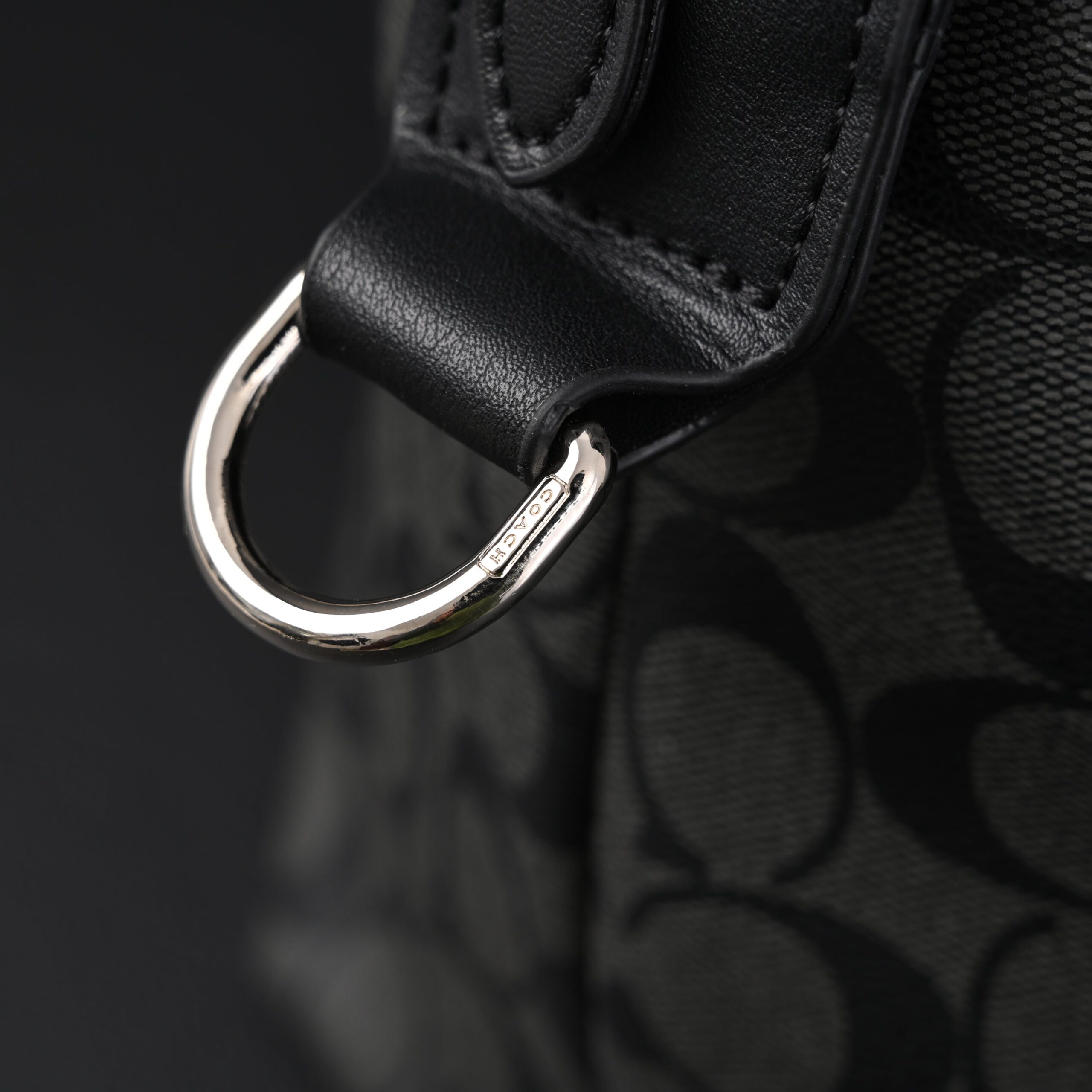 Coach Metropolitan Duffel Bag in Signature Black Canvas - Image 11