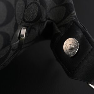 Coach Metropolitan Duffel Bag in Signature Black Canvas - Image 12