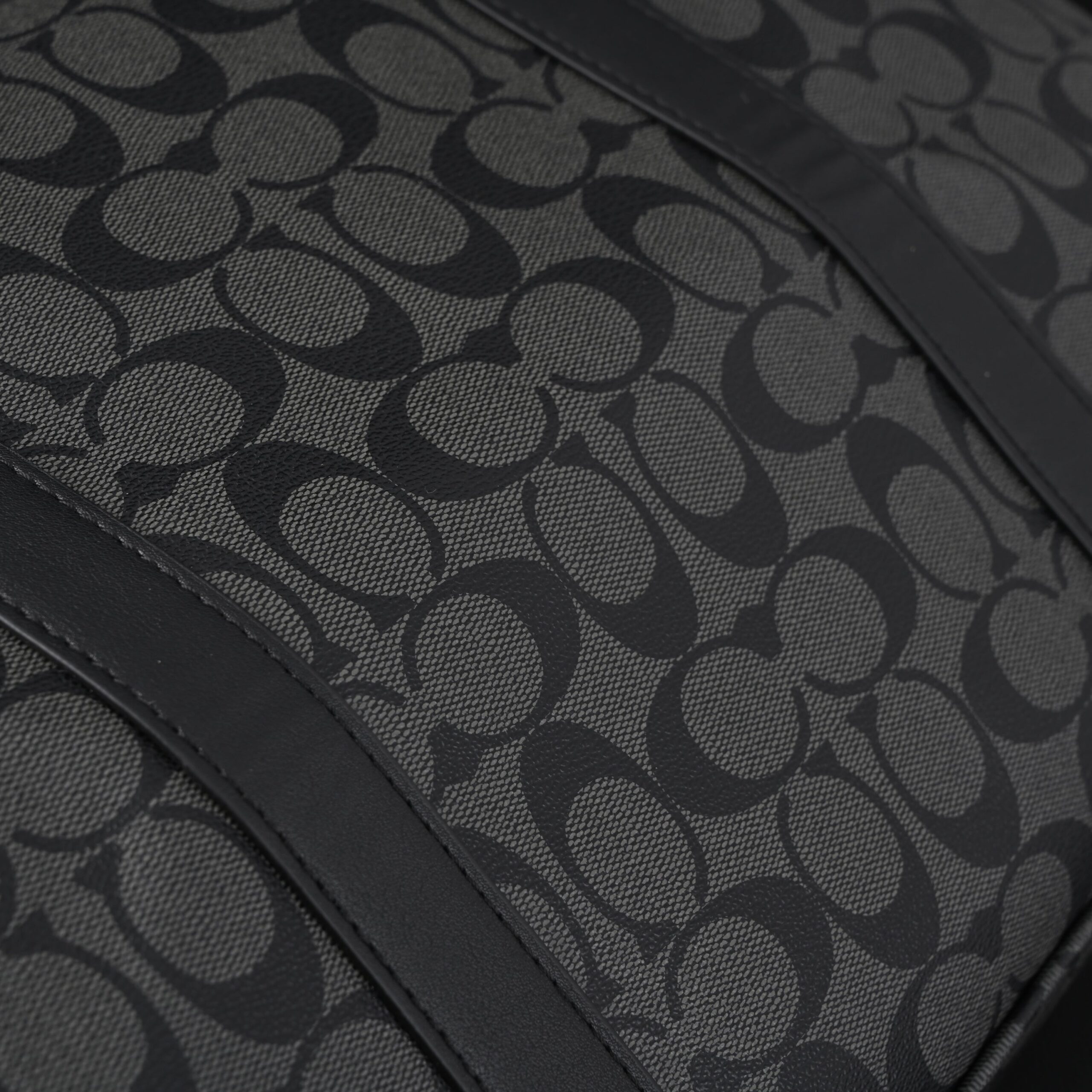 Coach Metropolitan Duffel Bag in Signature Black Canvas - Image 13