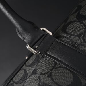 Coach Metropolitan Duffel Bag in Signature Black Canvas - Image 14