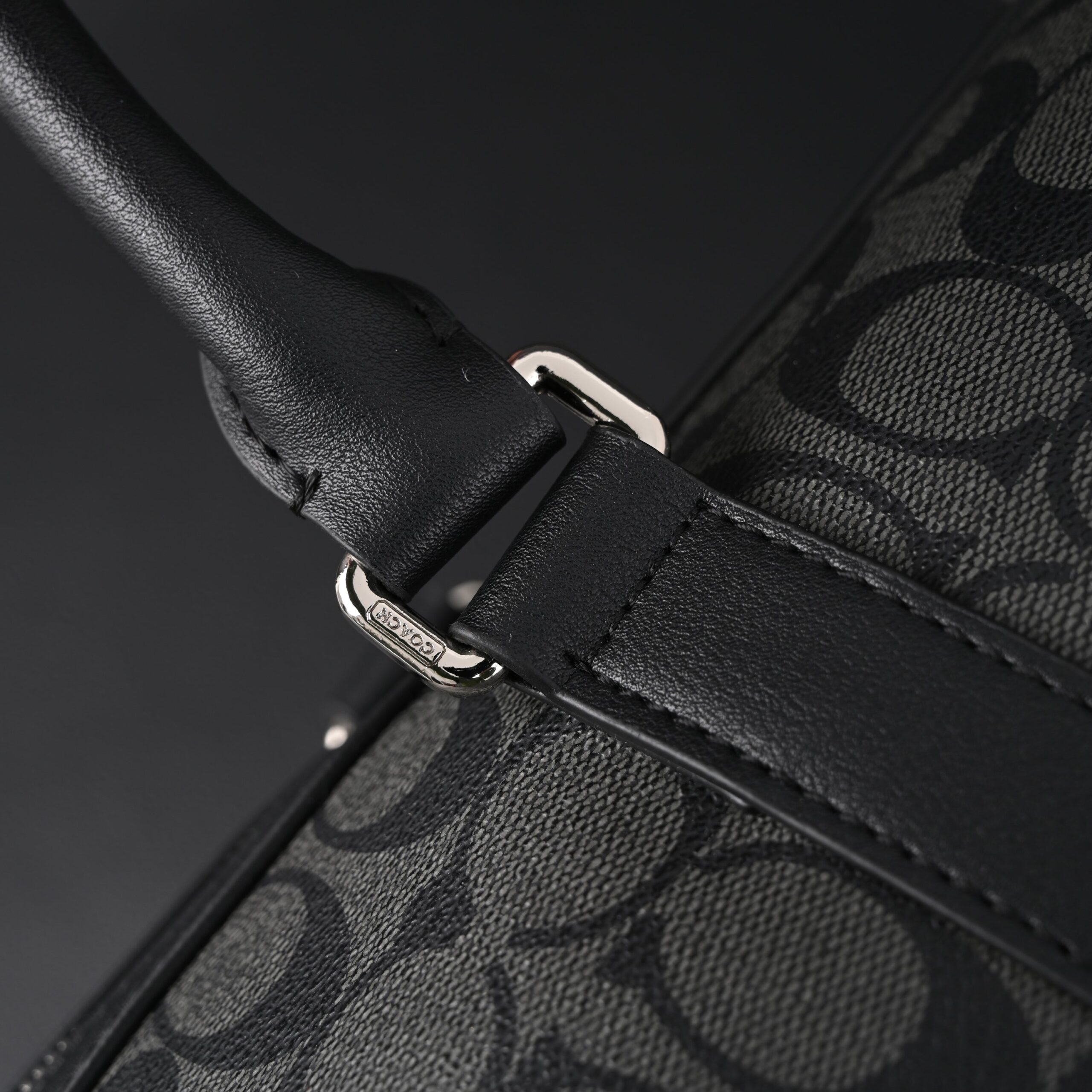 Coach Metropolitan Duffel Bag in Signature Black Canvas - Image 14