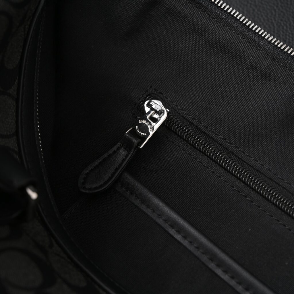 Coach Metropolitan Duffel Bag in Signature Black Canvas