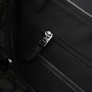 Coach Metropolitan Duffel Bag in Signature Black Canvas - Image 16