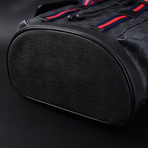 Gucci GG Supreme Monogram Backpack with Web Stripe - Image 7