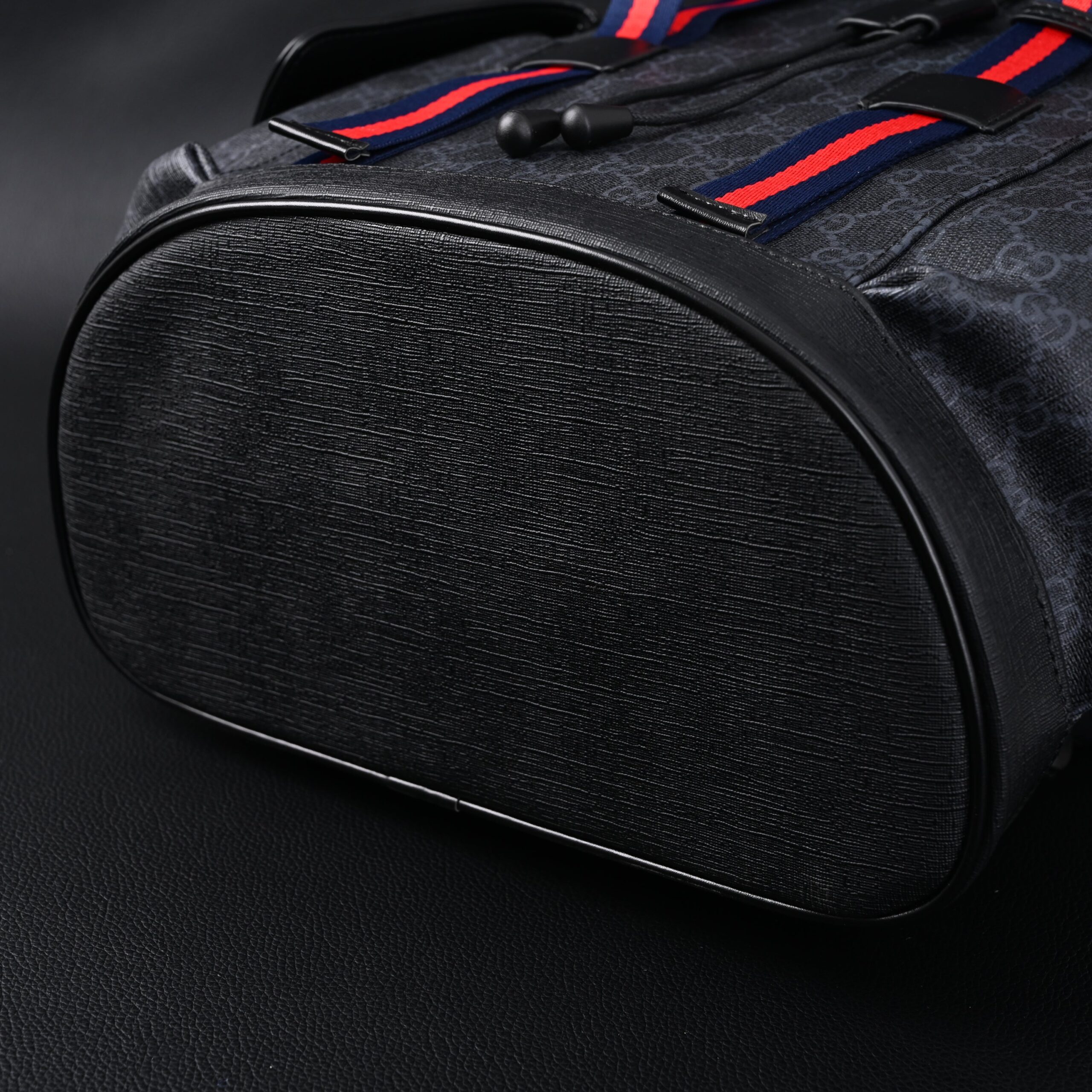 Gucci GG Supreme Monogram Backpack with Web Stripe - Image 7