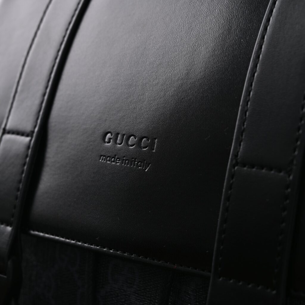 Gucci GG Supreme Monogram Backpack with Web Stripe