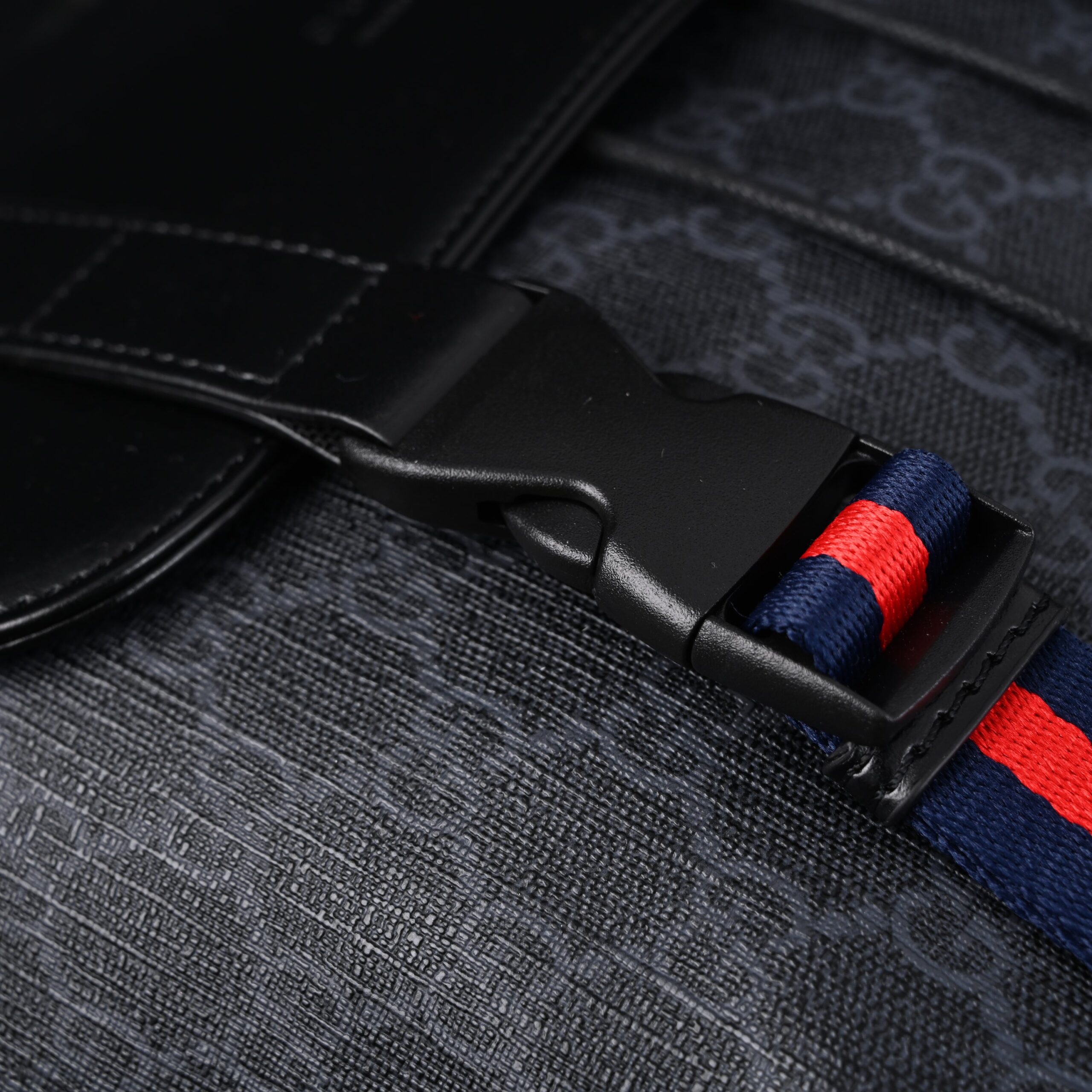 Gucci GG Supreme Monogram Backpack with Web Stripe - Image 10