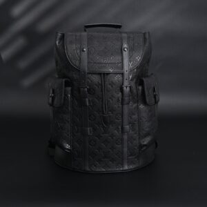Louis Vuitton Christopher PM Backpack Monogram Shadow Black Leather