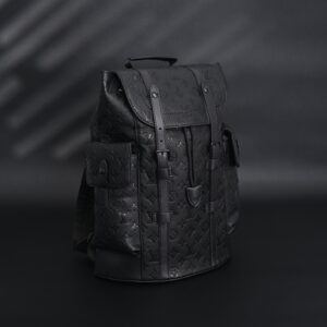 Louis Vuitton Christopher PM Backpack Monogram Shadow Black Leather - Image 2