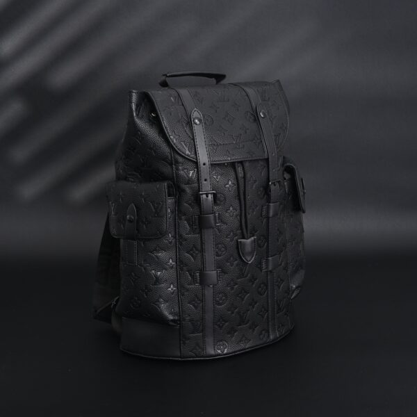 Louis Vuitton Christopher PM Backpack Monogram Shadow Black Leather