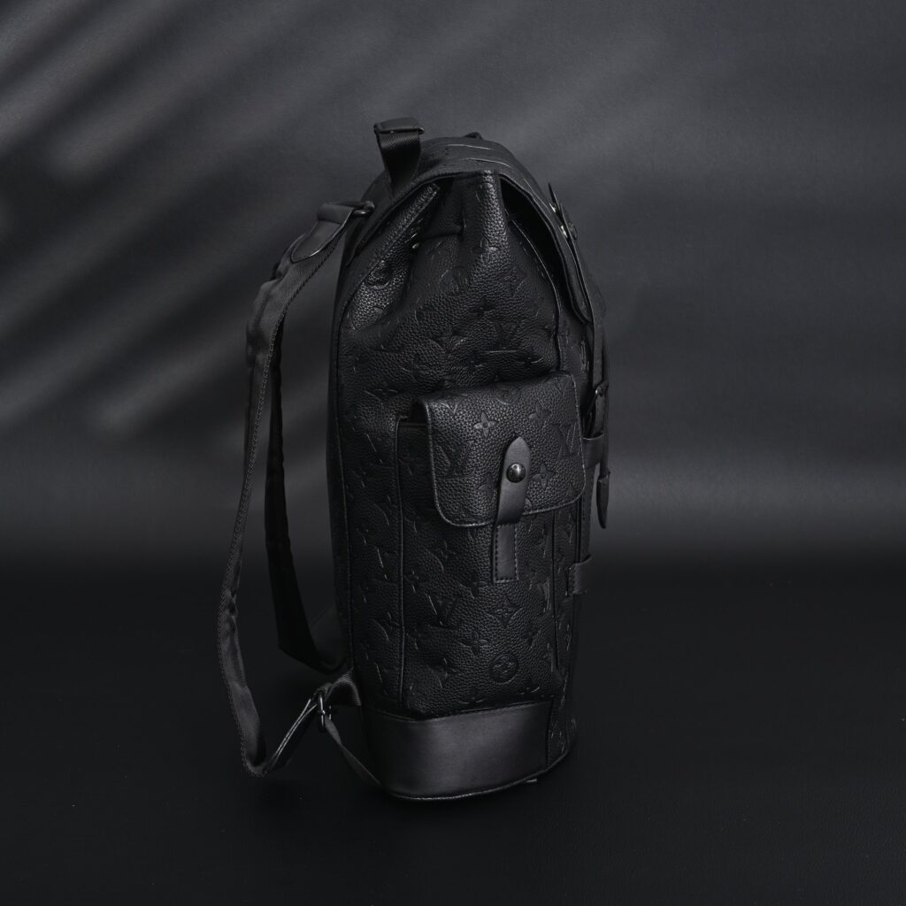 Louis Vuitton Christopher PM Backpack Monogram Shadow Black Leather
