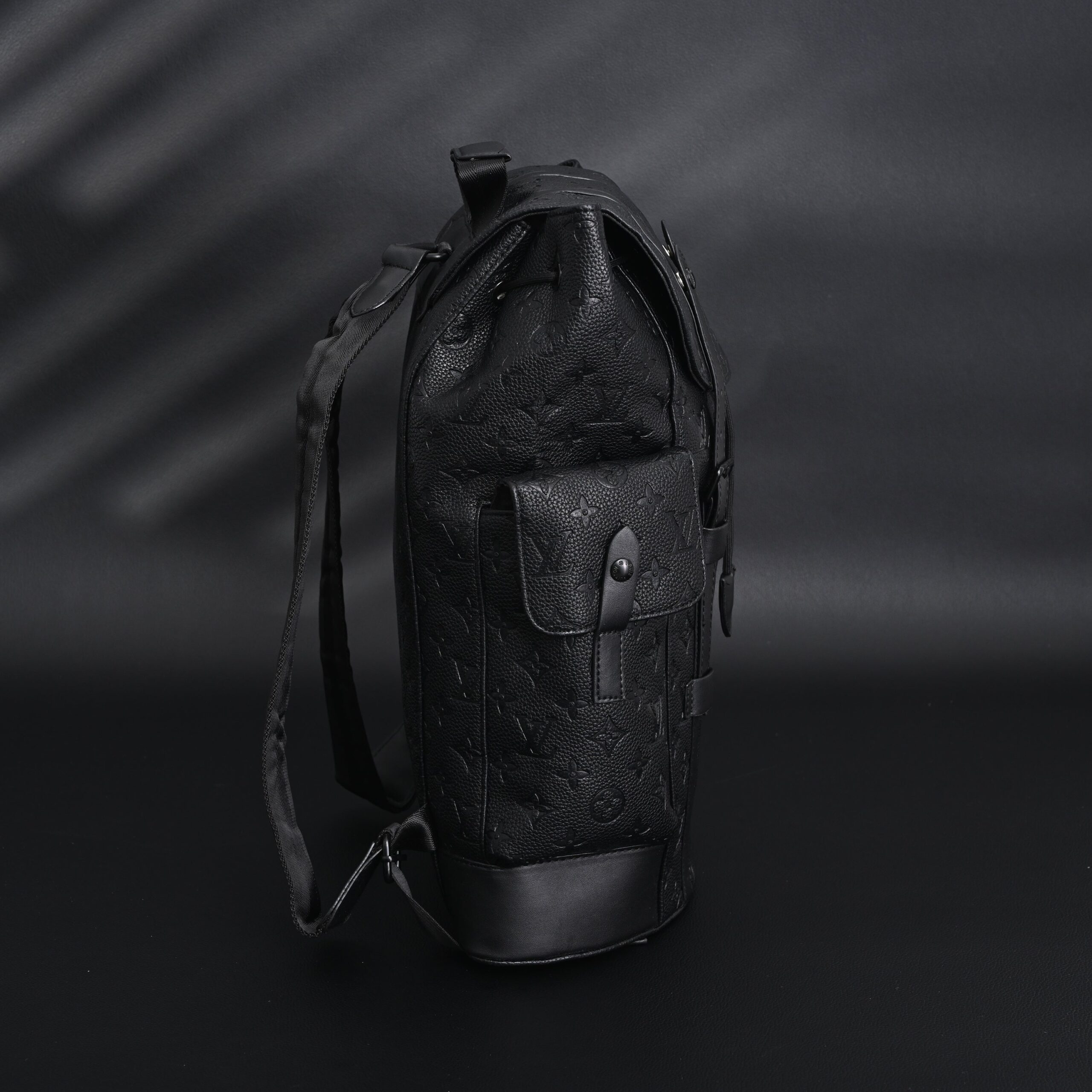 Louis Vuitton Christopher PM Backpack Monogram Shadow Black Leather - Image 3