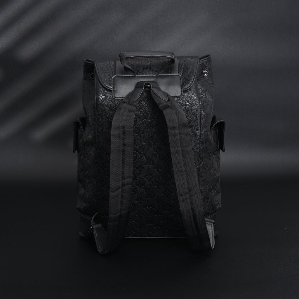 Louis Vuitton Christopher PM Backpack Monogram Shadow Black Leather