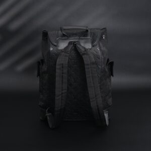 Louis Vuitton Christopher PM Backpack Monogram Shadow Black Leather - Image 4